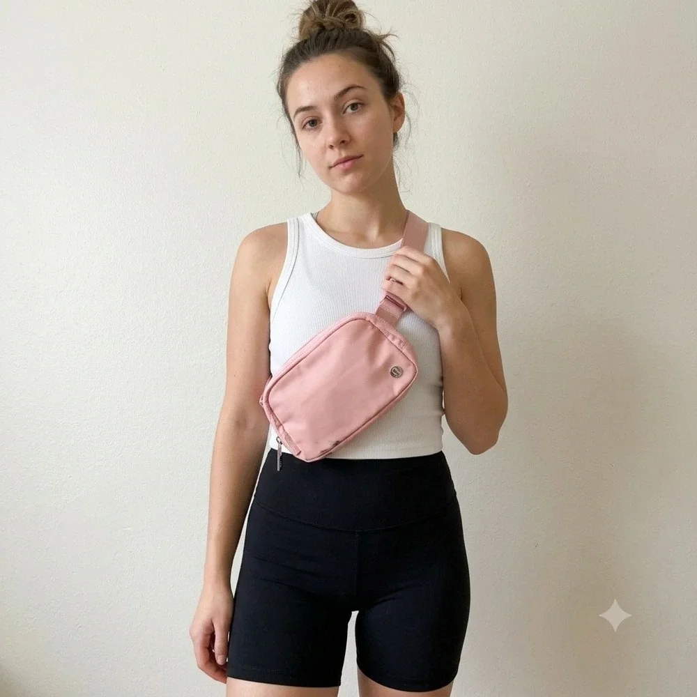 Lululemon Womens Everywhere Belt Bag OS Pink Adjustable Strap Athleisure Sporty